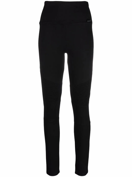 Ribbed-Panel Biker Leggings