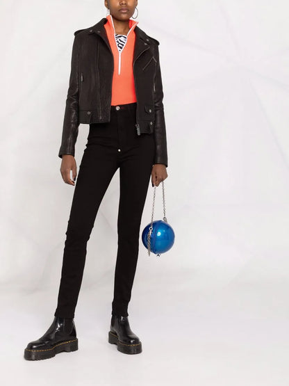 Super High-Waisted Denim Jeggings