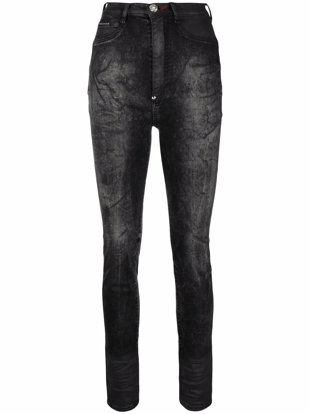 Stonewashed Super High-Waisted Jeggings