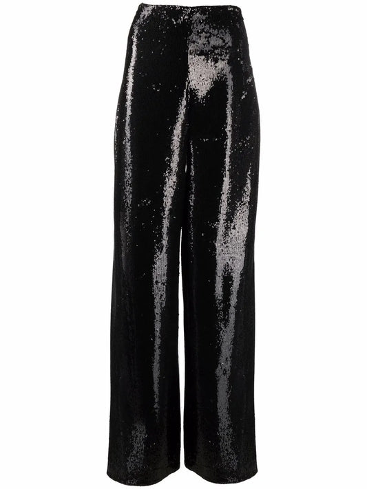 Embellished Wide-Leg Trousers