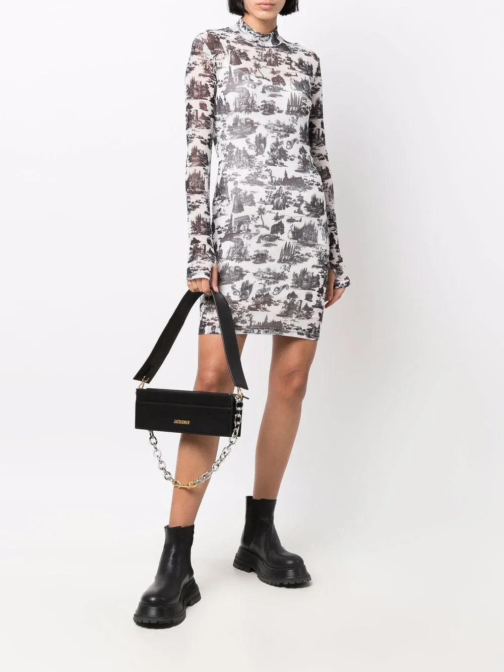 En Plein Air-Print Mini Dress