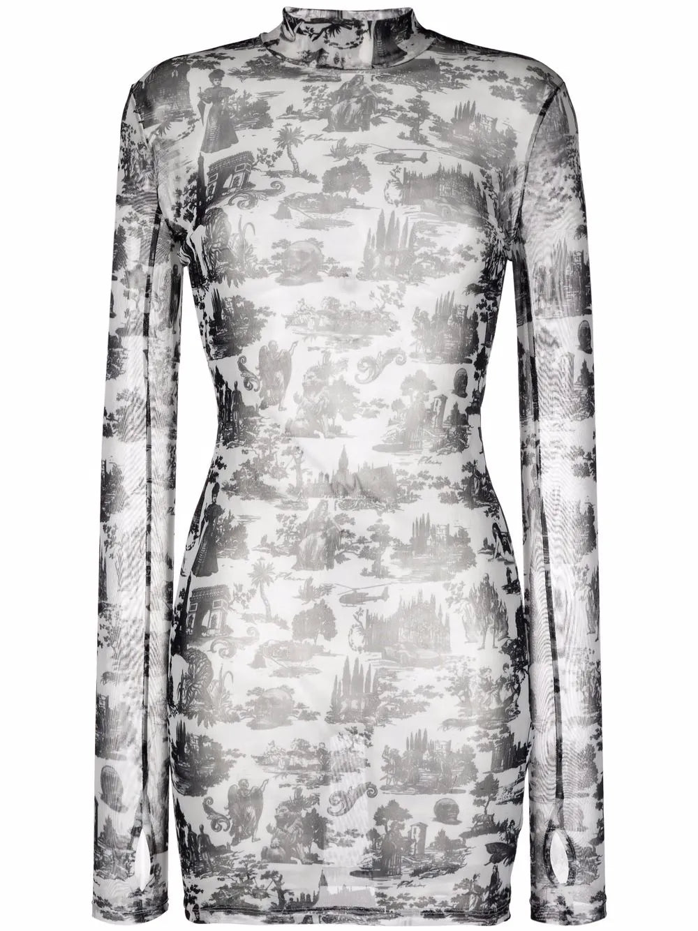 En Plein Air-Print Mini Dress