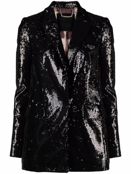 Sequin-Embellished Blazer