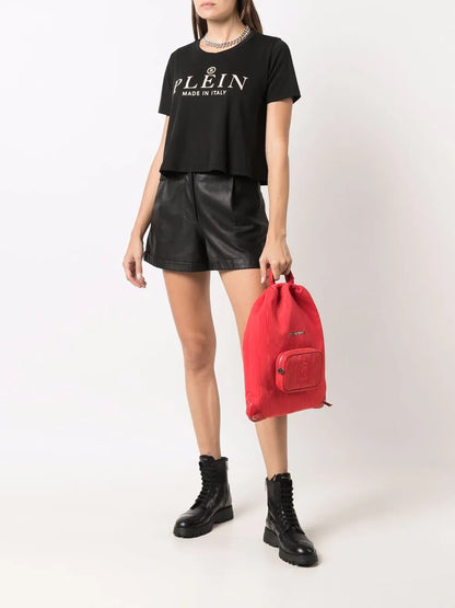 Iconic Plein Short-Sleeve Cropped T-Shirt