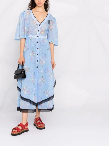 Floral-Print Shirt Dress
