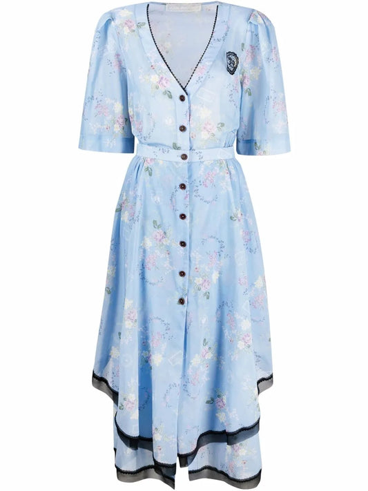 Floral-Print Shirt Dress