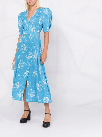 Floral-Print Midi Dress