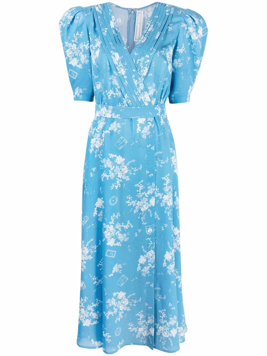Floral-Print Midi Dress
