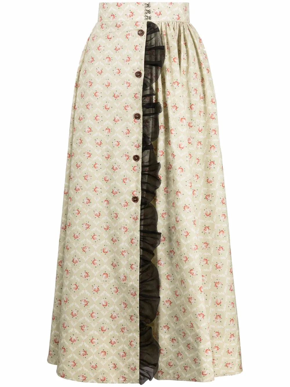 Floral-Print Maxi Skirt