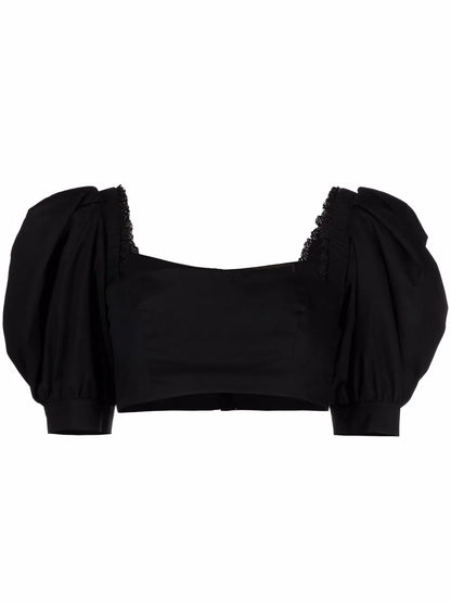 Cropped Square-Neck Top