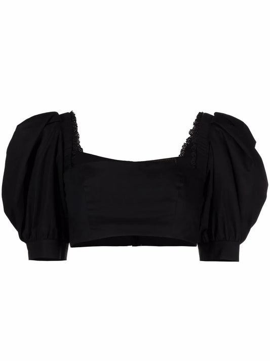 Cropped Square-Neck Top