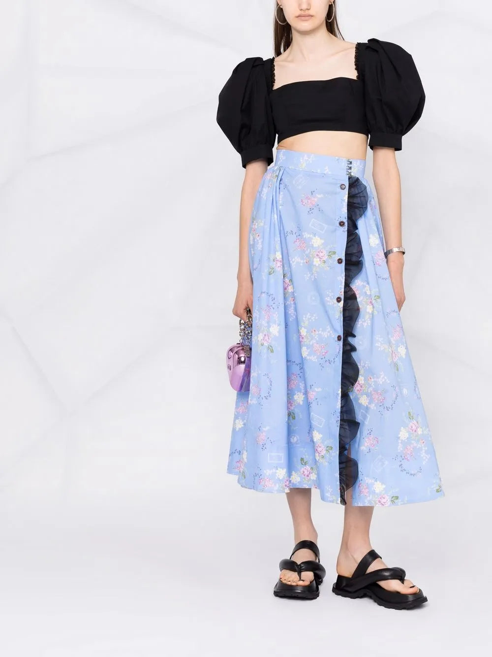 Floral-Print Maxi Skirt