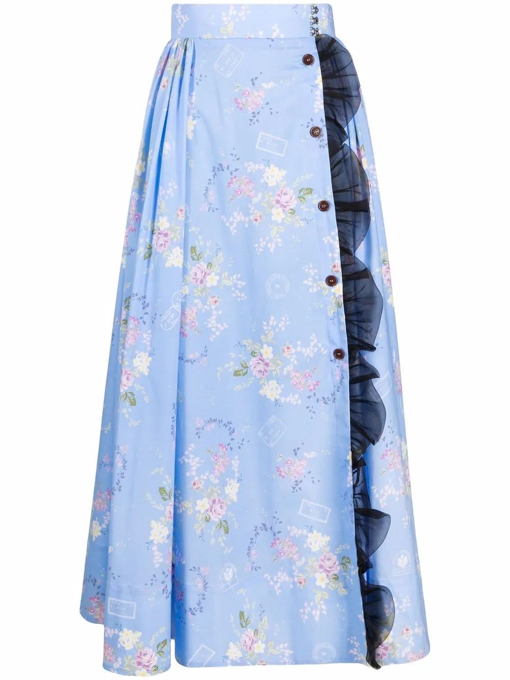 Floral-Print Maxi Skirt