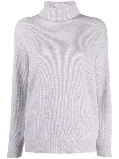 Ribbed-Knit Roll-Neck Jumper