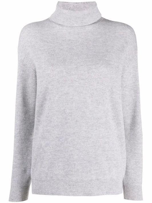 Ribbed-Knit Roll-Neck Jumper