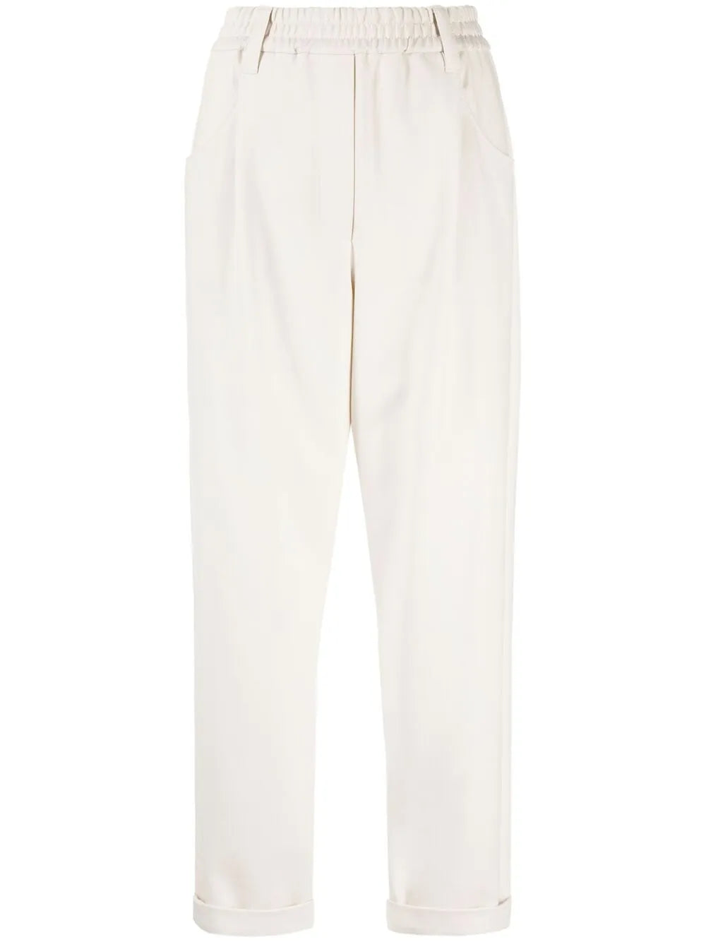 Cropped Straight-Leg Trousers