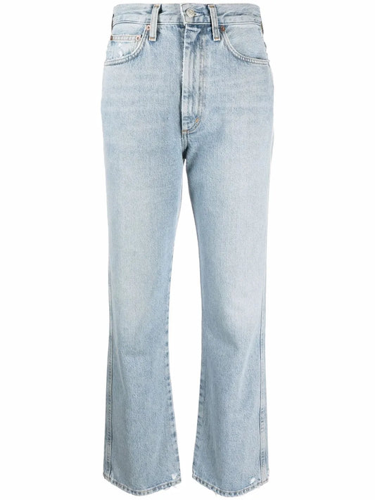 Pinch Waist Straight Jeans