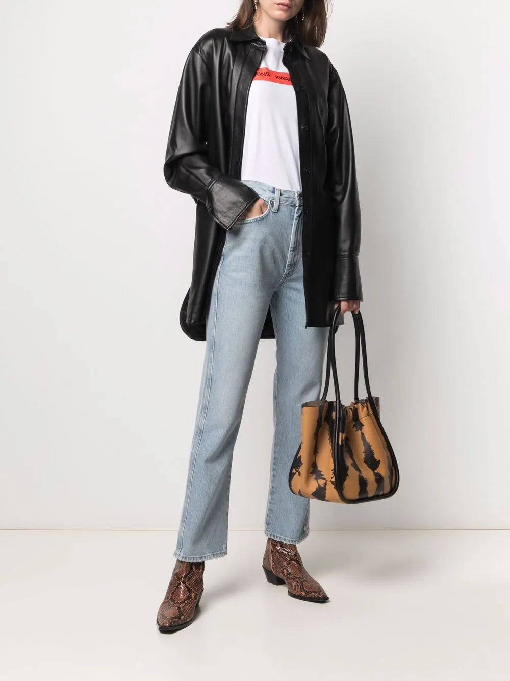 Pinch Waist Straight Jeans