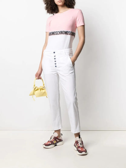 Button-Down Straight-Leg Trousers