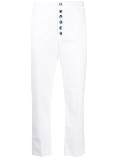 Button-Down Straight-Leg Trousers