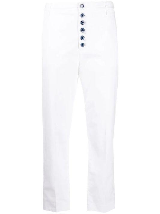 Button-Down Straight-Leg Trousers