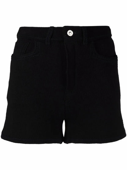 High-Waisted Knit Shorts
