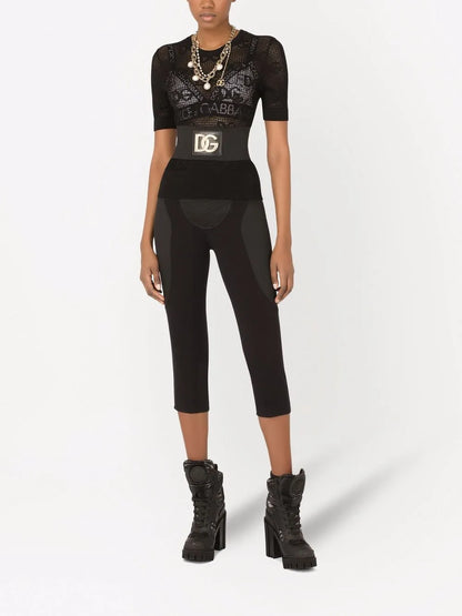 Dg-Logo Lace-Stitch Jumper