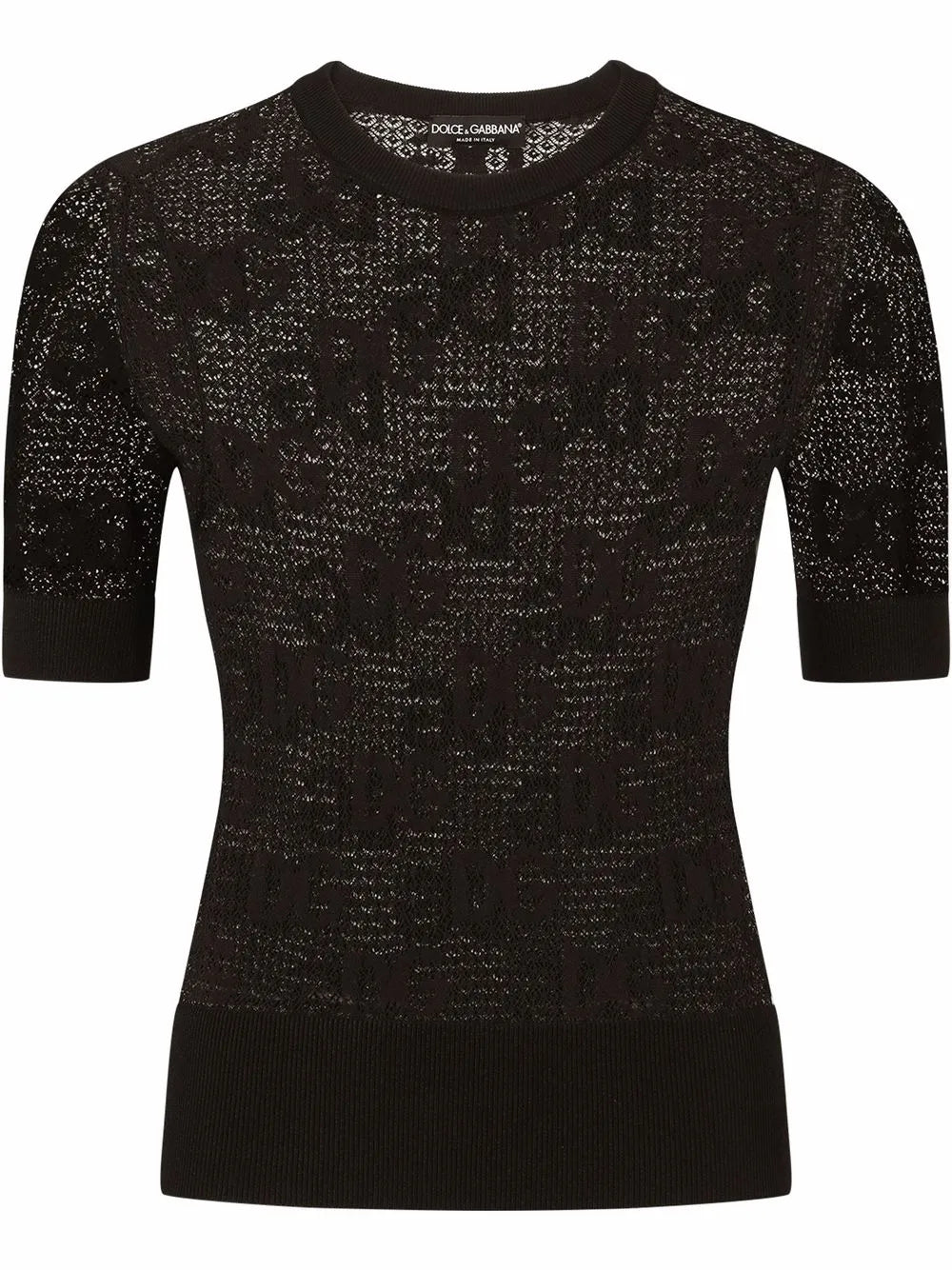 Dg-Logo Lace-Stitch Jumper