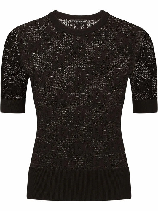 Dg-Logo Lace-Stitch Jumper