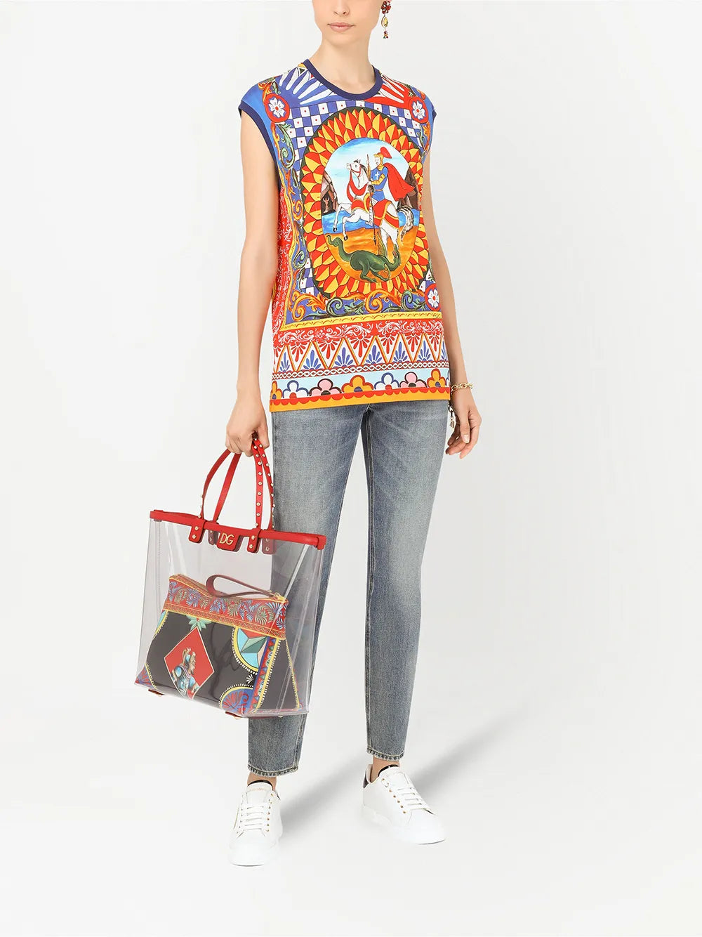 Graphic-Print Sleeveless T-Shirt