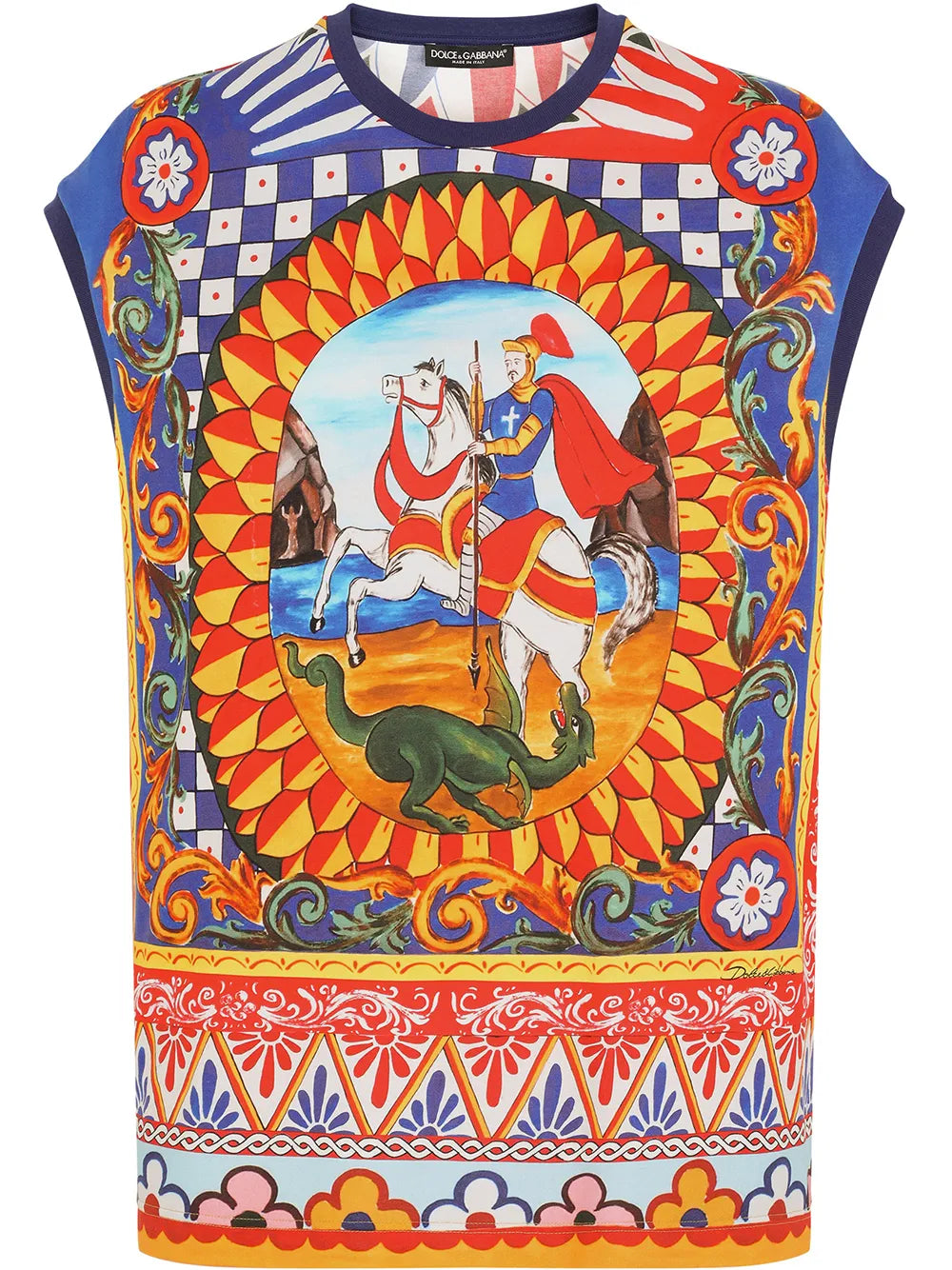 Graphic-Print Sleeveless T-Shirt