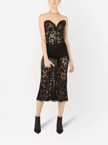Sleeveless Tulle Midi Dress