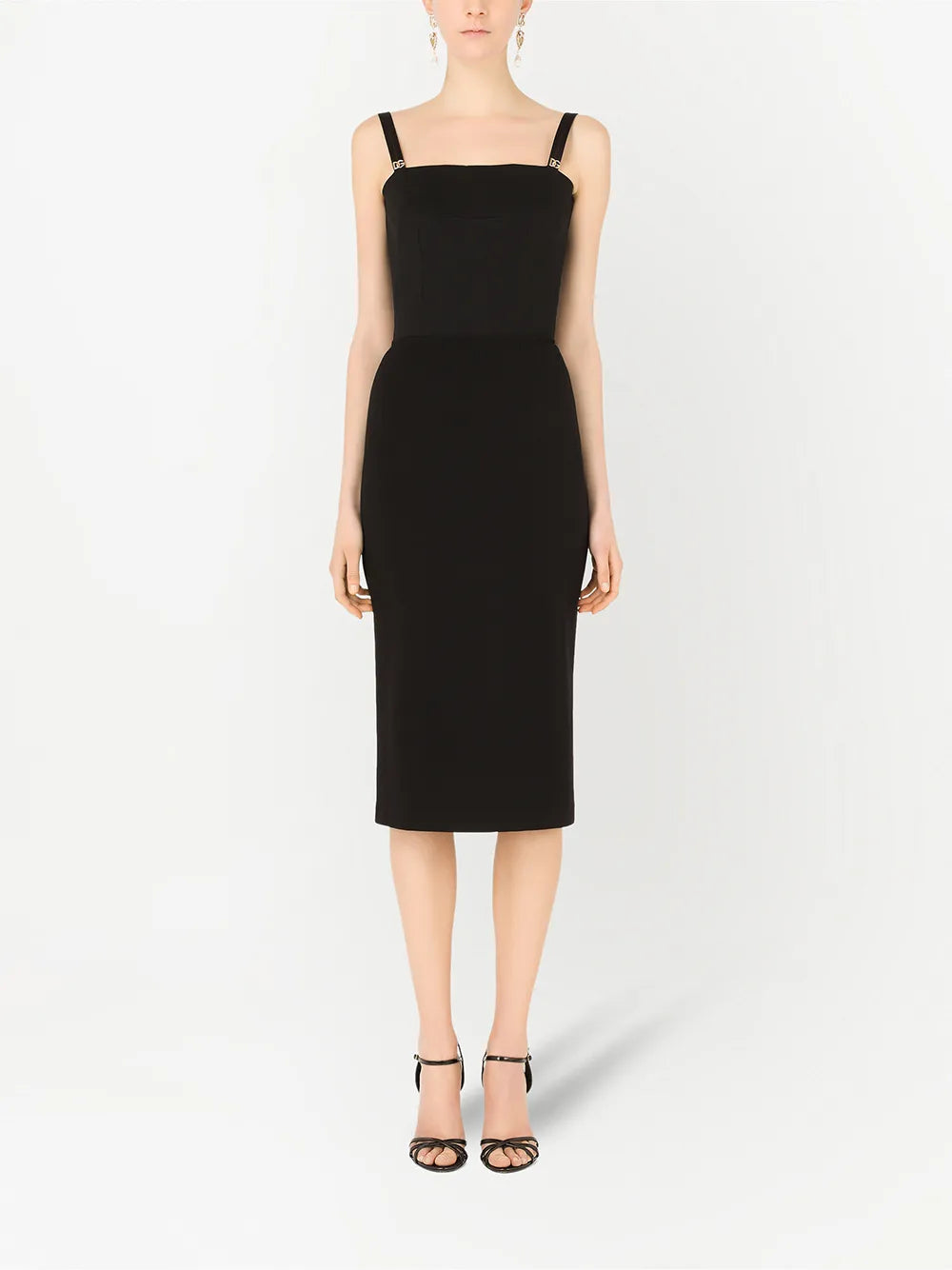 Logo-Appliqué Sleeveless Midi Dress