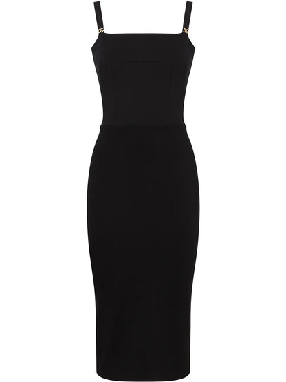 Logo-Appliqué Sleeveless Midi Dress