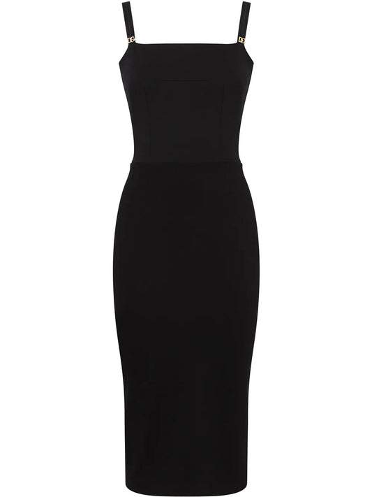 Logo-Appliqué Sleeveless Midi Dress
