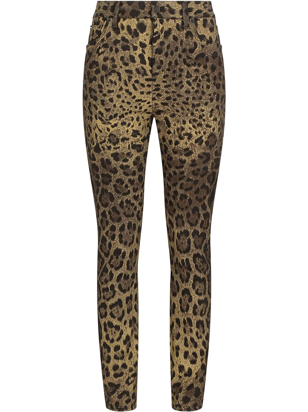 Leopard-Print Skinny Jeans