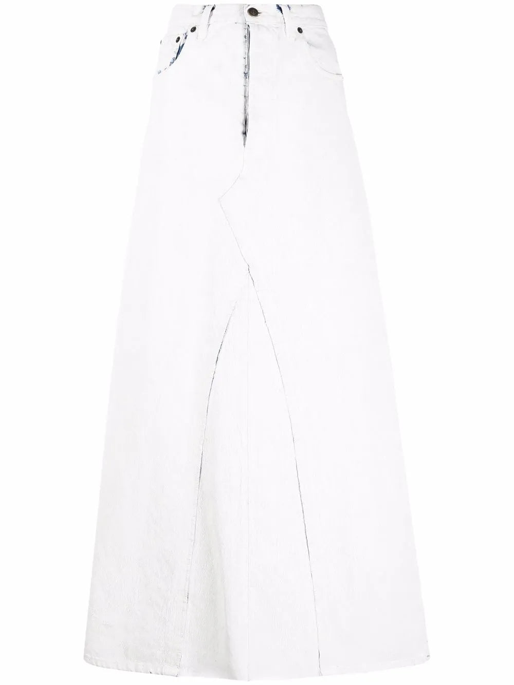 High-Waisted Denim Maxi Skirt