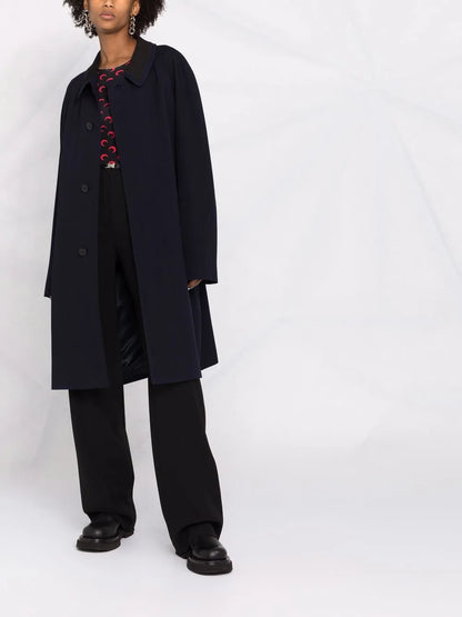 Single-Breasted Mid-Length Coat