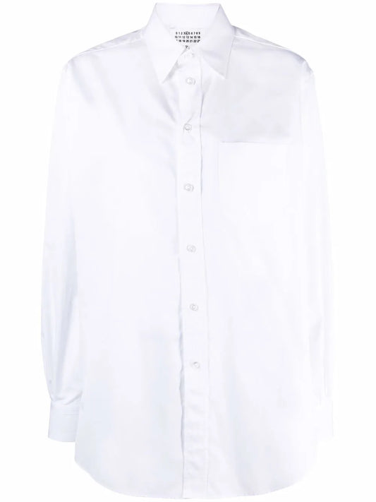 Long-Sleeve Plain Organic Cotton Shirt