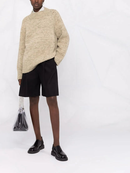 Roll-Neck Rib-Trimmed Jumper