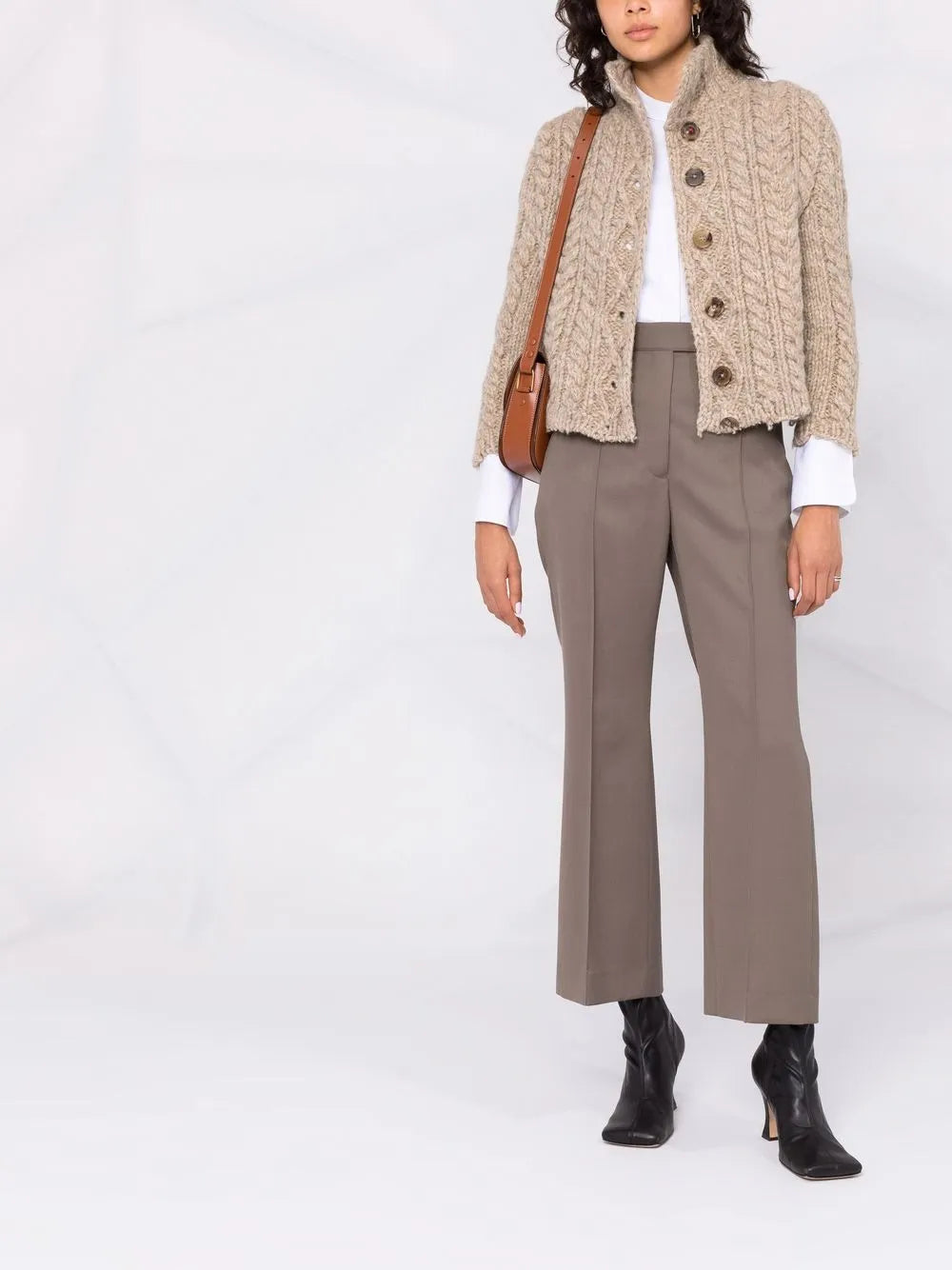 Chunky-Knit Wool Cardigan