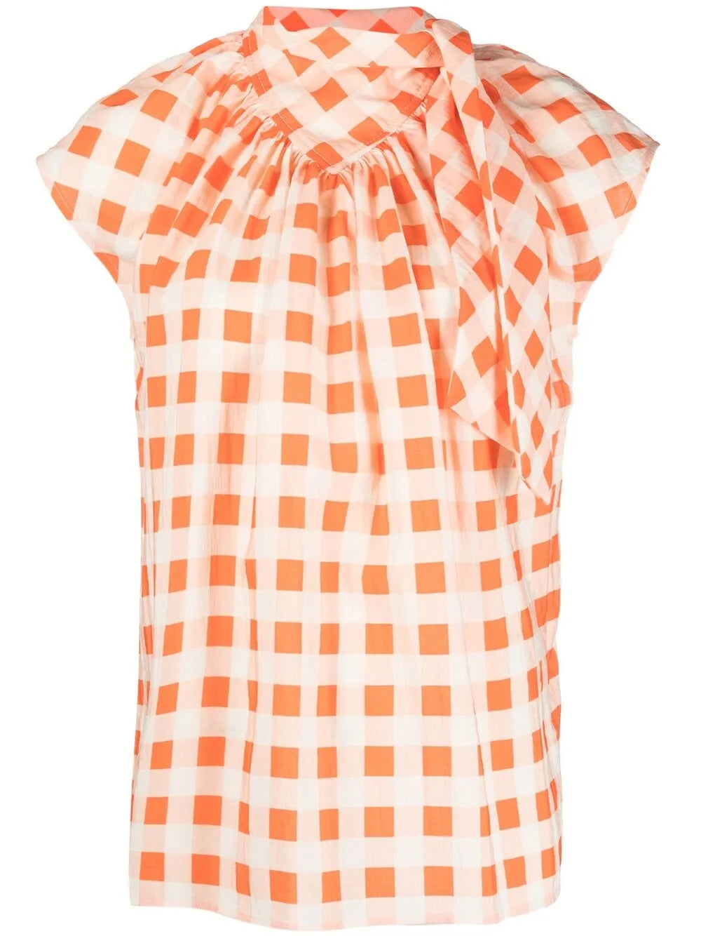 Geometric-Print Blouse