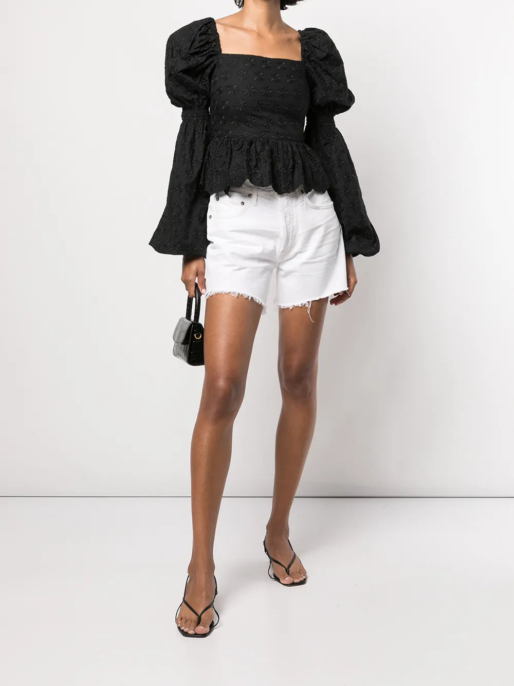 Parker High-Waisted Denim Shorts