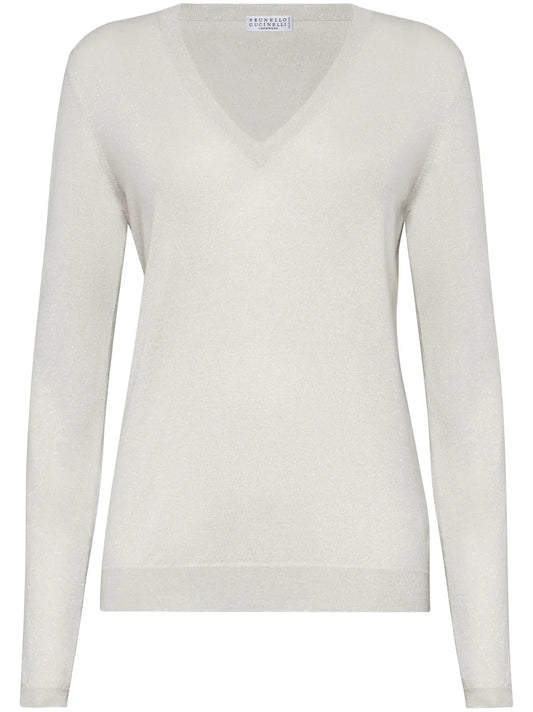 Cashmere-Blend V-Neck Jumper