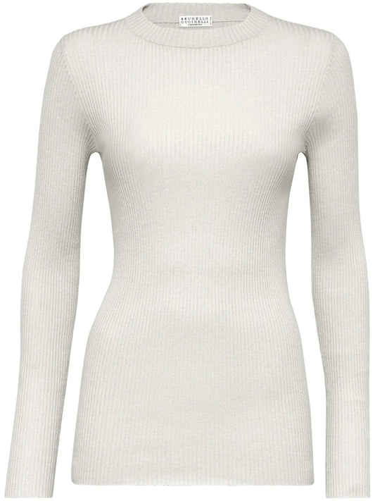 Fine-Knit Long-Sleeved Top