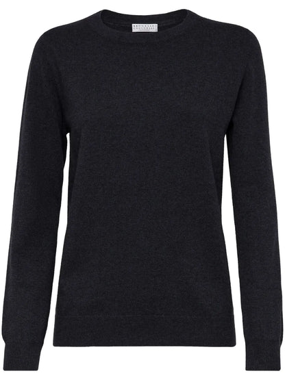 Long-Sleeved Cashmere-Knit Top