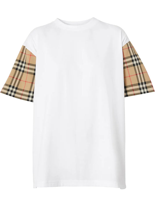 Vintage Check-Sleeve T-Shirt