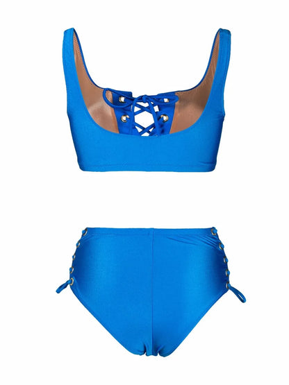 Lace-Up Two-Piece Bikini