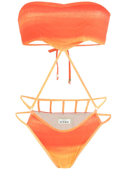 Printed Cut-Out Swimsuit