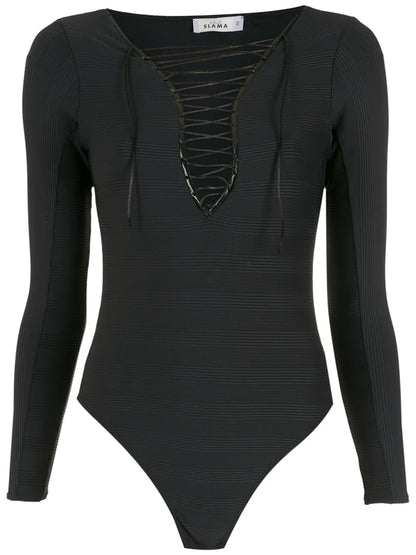 Lace-Neck Bodysuit